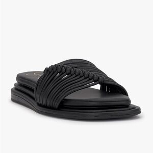 Jessica Simpson Womens Strappy Faux Leather Slide Sandals.  size 11